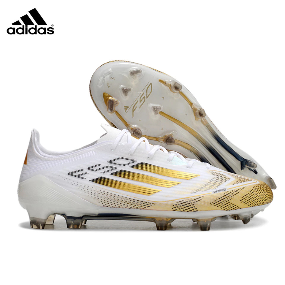F50 Elite Messi FG รองเท้ากีฬาผู้ชาย ออกแบบมาเพื่อกันลื่นและทนทาน เหมาะสำหรับแข่งขันฟุตบอล BX5Y
