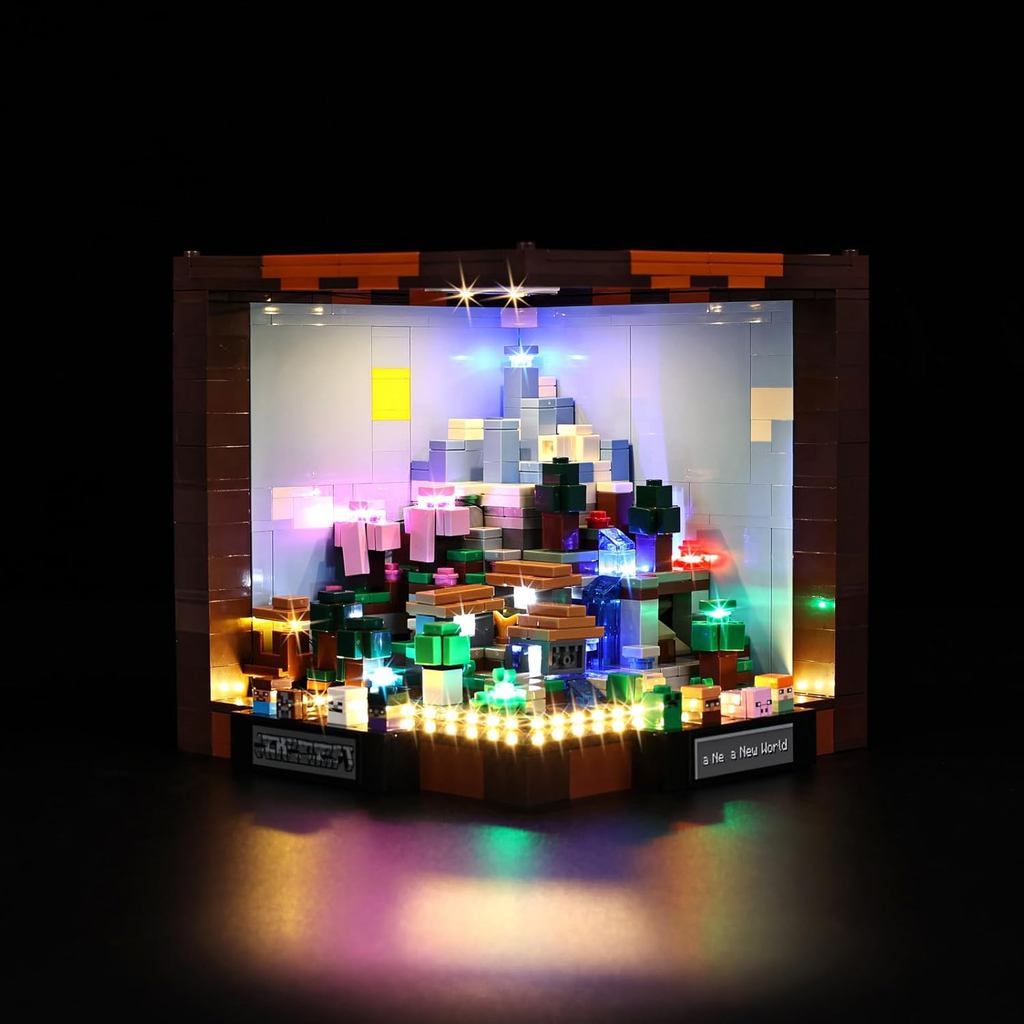 ชุดไฟ LED Kyglaring สําหรับ Lego The Minecraft Crafting Table Model Set เข้ากันได้กับ Lego 21265 (ไม