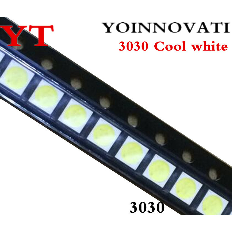 100 ชิ้น/ล็อต LED Backlight High Power LED 3030 SMD โคมไฟลูกปัด 3030 6V Cool สีขาวคุณภาพดีที่สุด