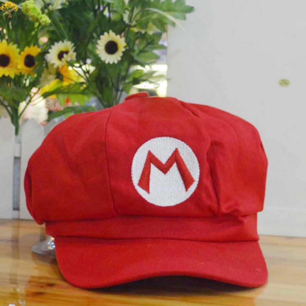 หมวกคอสเพลย์ Mario สไตล์เบสบอลการ์ตูนสำหรับหน้าร้อน ทำจากผ้าฝ้าย เหมาะสำหรับทั้งผู้ชายและผู้หญิง