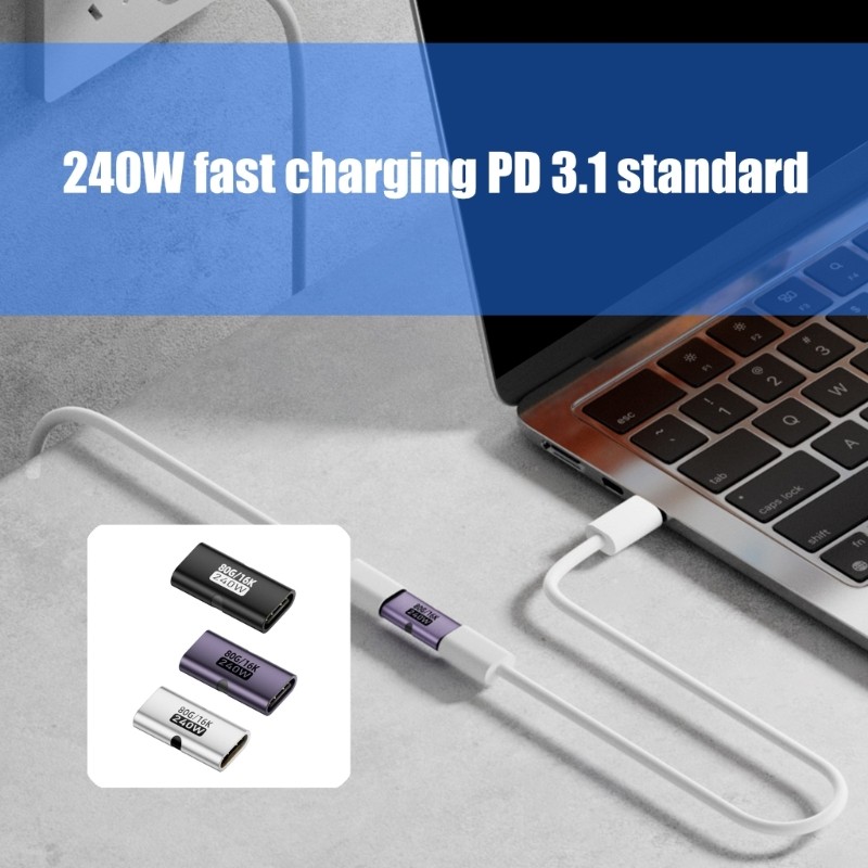 ค่าย อะแดปเตอร์ USB4 0 แบบพกพาสําหรับหญิงความเร็ว 80Gbps สําหรับใช้ในการเดินทางง่าย