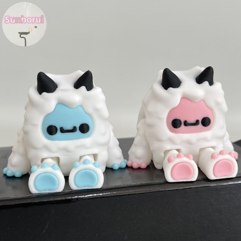 Sunborui Snowman Yuti & Yeda เกมอุปกรณ์ต่อพ่วงตัวเลขของเล่น Multi-Joint Movable เครื่องใช้ในบ้านตกแต