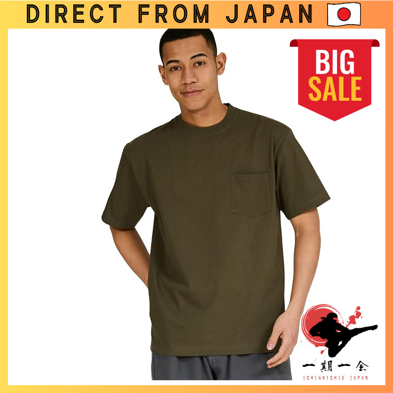 [Hanes] T-Shirt Short Sleeve Crew Neck 100% Cotton Tubular Design Tagless Beefy Pocket T-Shirt Beefy