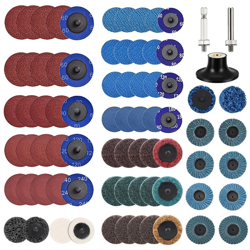 SIFANG 2 Inch R-type Abrasive Disc Sanding Disc Roll Lock Surface Pad Polishing Sandpaper Quick Chan