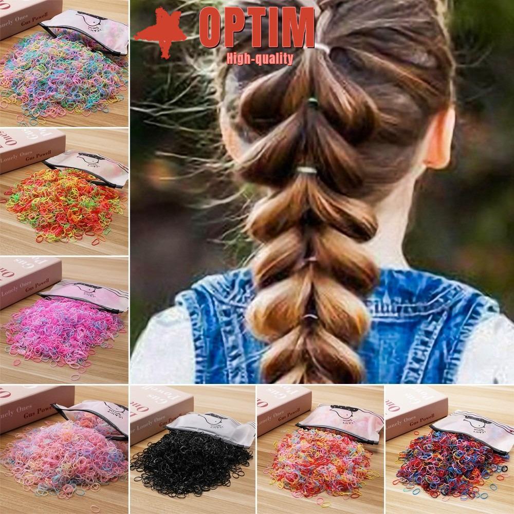 สายยางใช้ครั้งเดียวขนาดเล็ก พื้นมีการยึดเกาะดีสำหรับหางม้า สีสดใส สำหรับทำผมของเด็กผู้หญิง