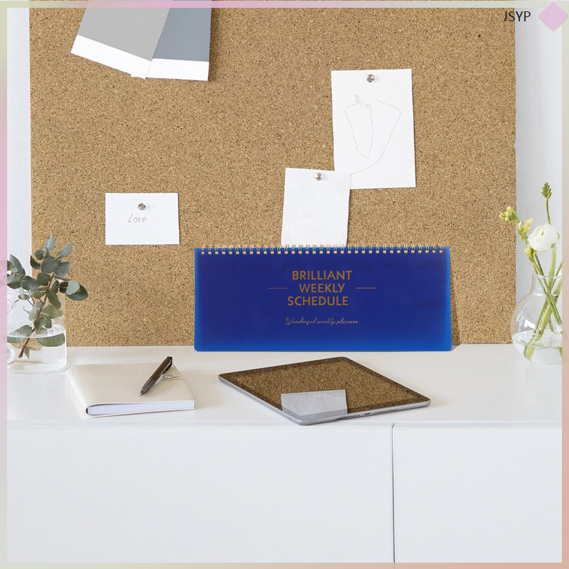 Notepad Habit Tracker Journal Dashboard Spiral Desk Efficient Study Planner รายสัปดาห์ junshaoyipin