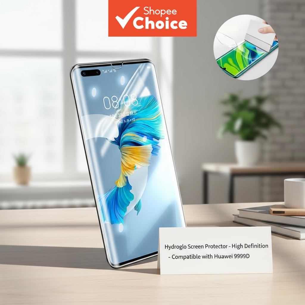 ตัวป้องกันหน้าจอไฮโดรเจล 9999D HD สําหรับ Huawei P50 P40 P30 P20 Pro P30 Lite P10 Plus Mate 40 Pro 3