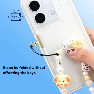 แพทช์เชือกคล้องโทรศัพท์มือถือ เคสโทรศัพท์สแตนเลสบางเฉียบเชื่อมต่อคลิป Spacer ที่ใส่จี้สีที่ถอดออกได้