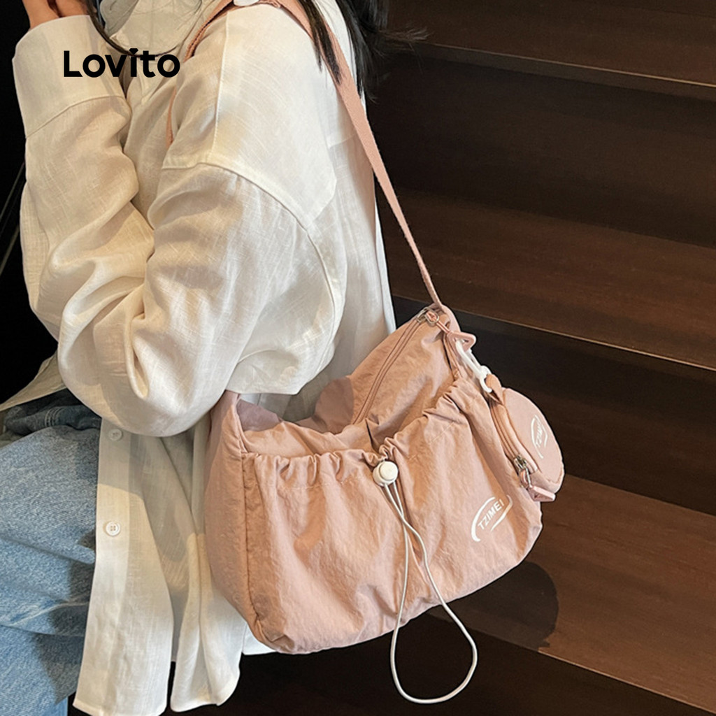 Lovito กระเป๋าโท้ตสําหรับผู้หญิงที่มีช่องและกระเป๋ามากมาย กระเป๋าถือแบบลําลอง LFA104020