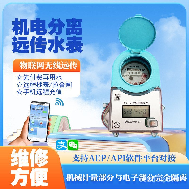 NB-IOT Remote Intelligent Prepaid ค่าธรรมเนียมเครื่องวัดน้ําไร้สาย Electromechanical Separation กันน