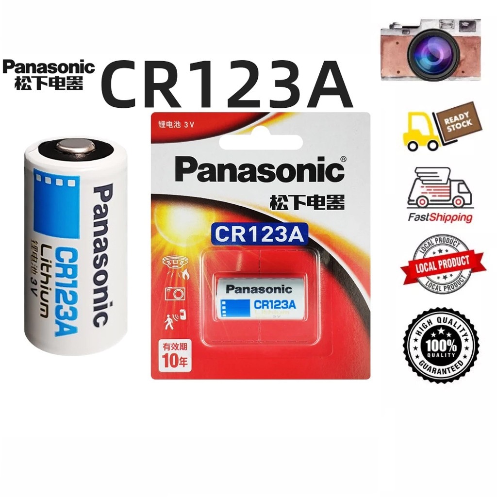 Panasonic CR123A Lithium 3V. 123A , CR123 (1ก้อน) พร้อมส่ง