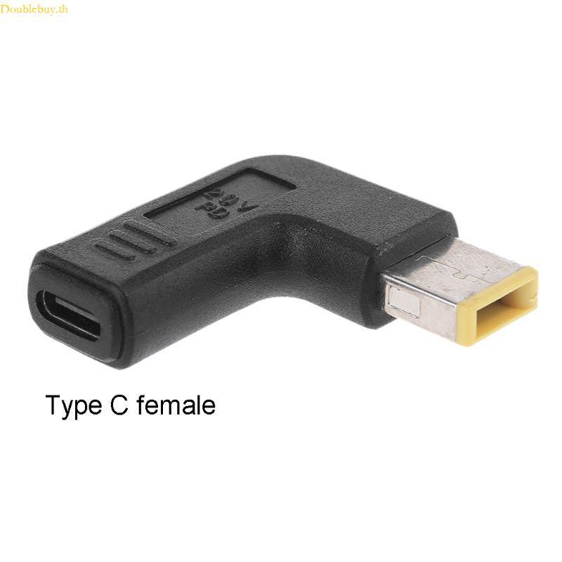 Doublebuy สําหรับ Thinkpad USB Type-C Female to Square สําหรับ DC Male Converter USB-C Adap