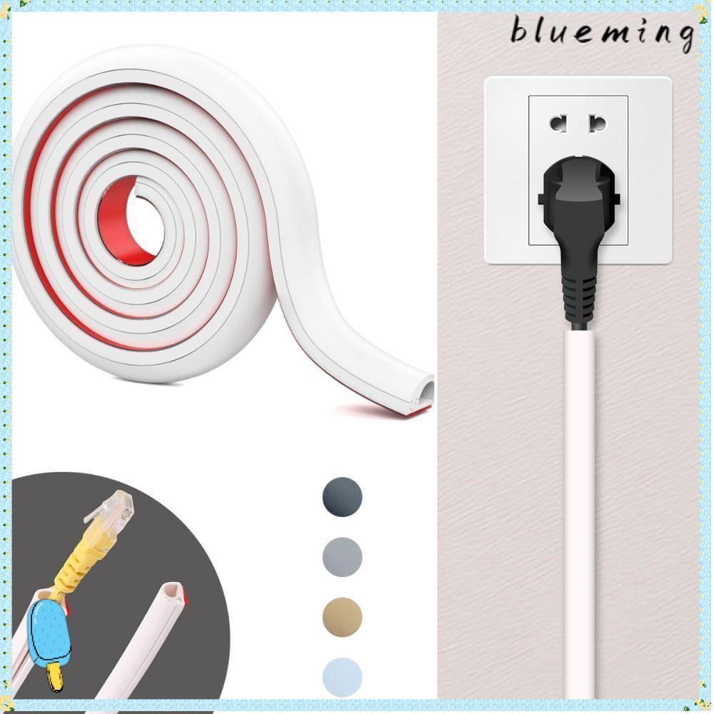 BLUEMING Cable คอนซีลเลอร์, Self-Adhesive Wall Mount สายไฟ Hider, Professional ยืดหยุ่น 1 M สาย PVC 