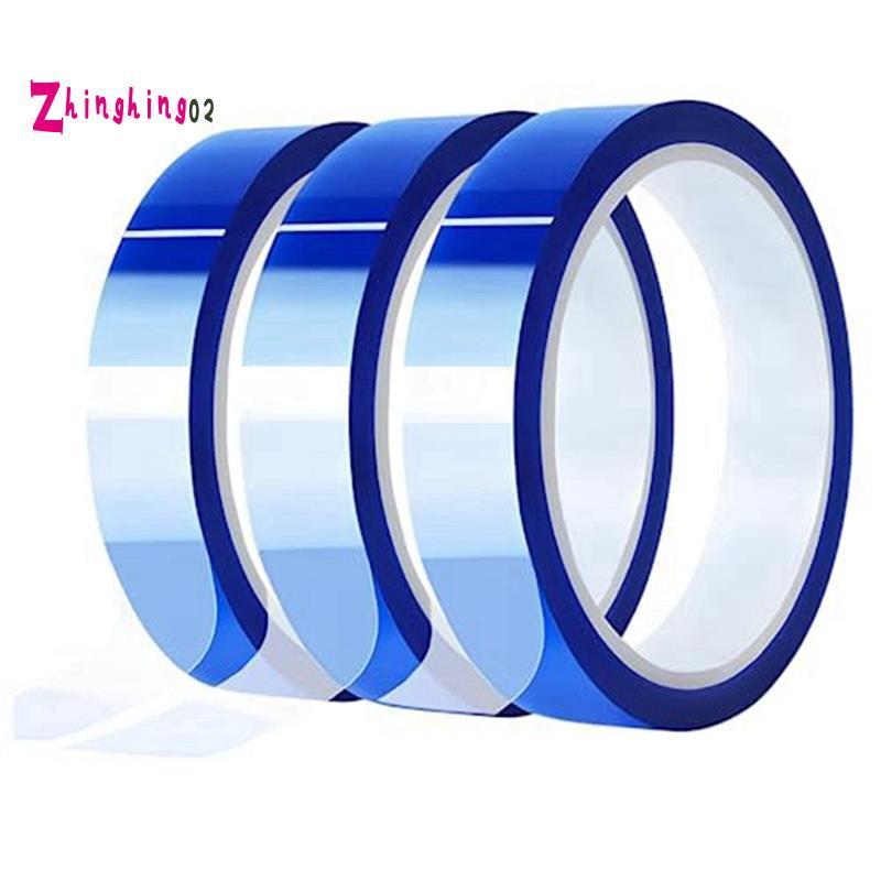3PCS 20 มม.เทปทนความร้อนสําหรับระเหิด, 33 ม. (108 Ft) 3 นิ้ว Core High Temp Strong Adhesion Blue