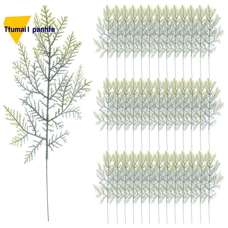 40 ชิ้นประดิษฐ์ Cedar Sprigs Faux Cedar สาขา Cedar Stems Sprigs Picks DIY อุปกรณ์เสริมสําหรับคริสต์ม