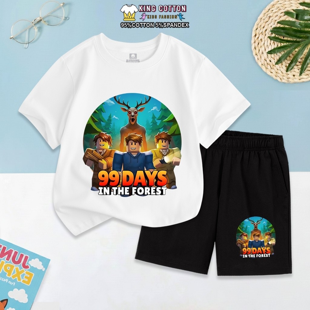 99 DAYS ROBLOX ชุดผ้าฝ้ายเด็ก ผ้าฝ้ายแท้สุดเท่ยืด 4 ทิศทาง ขนาด 7-32กก. 2026