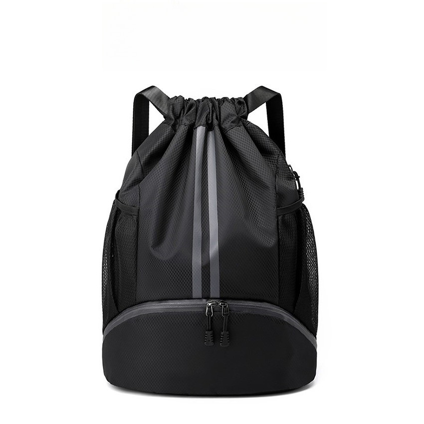 Backpack Bag กีฬาโยคะฟิตเนสว่ายน้ำไนล่อนไฟเบอร์ Drawstring กระเป๋าเป้สะพายหลัง