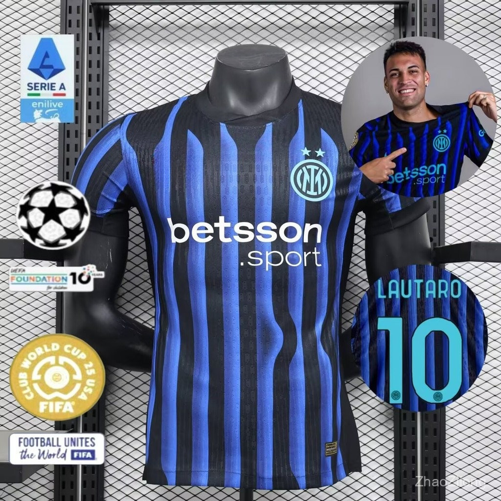 เสื้อทีมInter Milan แบบนักเตะ ปี 2025/2026 คุณภาพสูง
