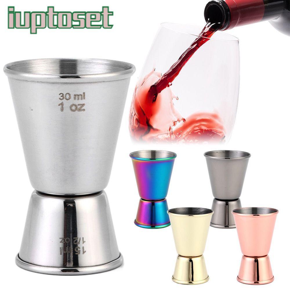 IUPTOSET เครื่องปั่นค็อกเทล, Dual Shot 304 สแตนเลสวัด Jigger, 1/2-1oz แก้วค็อกเทลสไตล์ญี่ปุ่นสําหรับ