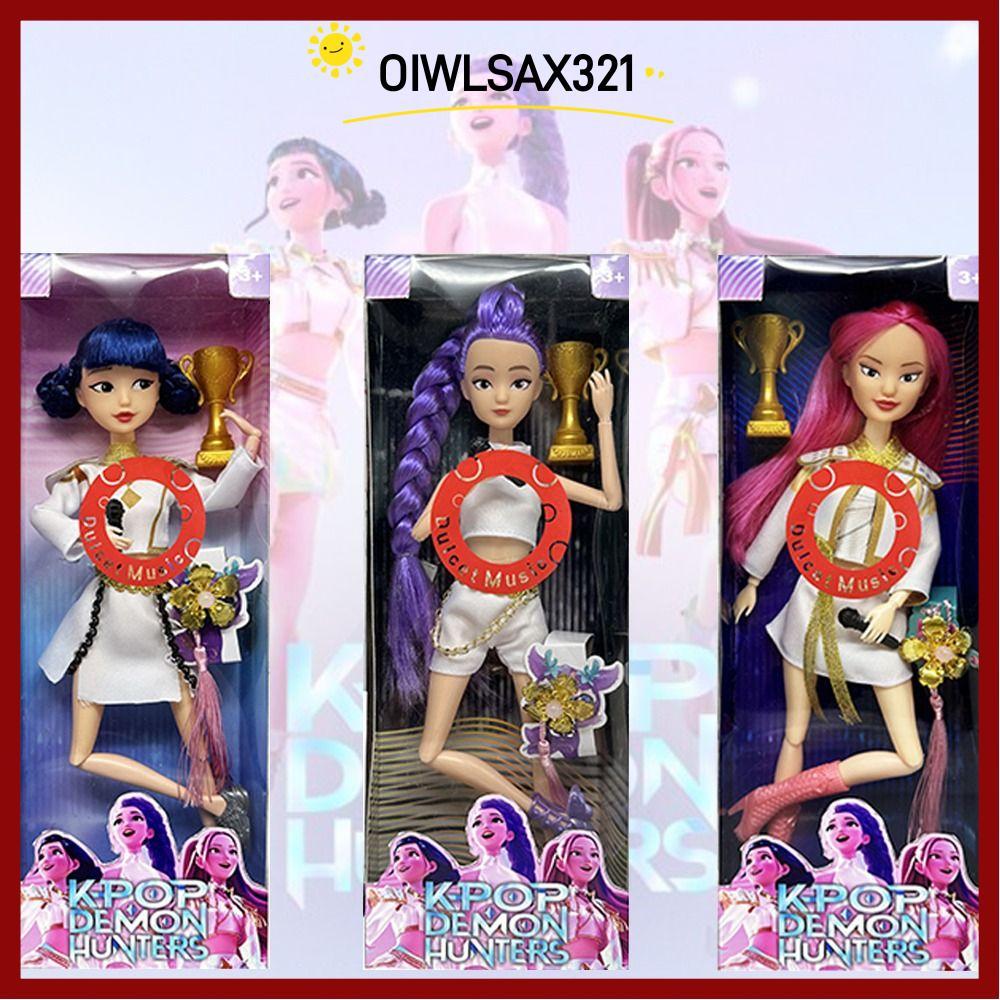 OIWLSAX321 KPOP Demon Hunter Action Figure, Huntrix Multi-Jointed Shapeshift Girls Group ตุ๊กตาของเล