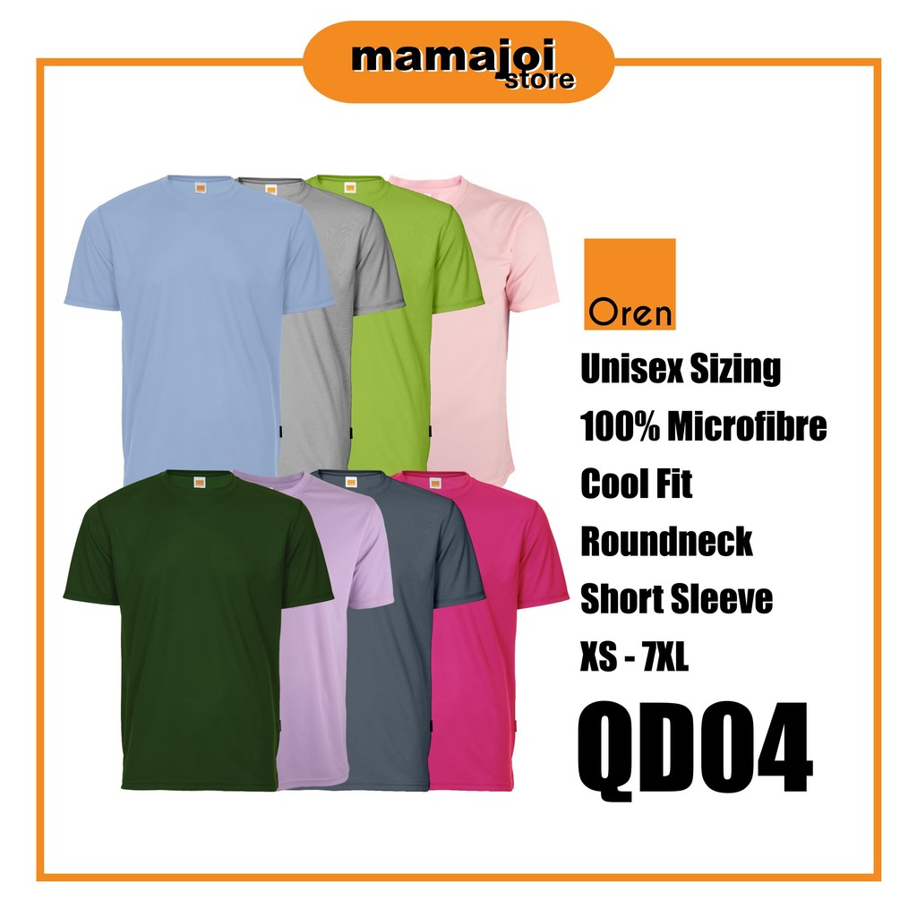 Premium ORN SPORT Baju T เสื้อ Lelaki Perempuan Unisex เสื้อไมโครไฟเบอร์ธรรมดา Plus ขนาด QD04 B