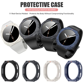 TPU Bezel สําหรับ Samsung Galaxy นาฬิกา 8 40 44 มม.Anti-drop Hollow ฝาครอบกันชนสําหรับ Galaxy 8 44 40 มม.Smartwatch เปลือกป้องกัน ﻿
