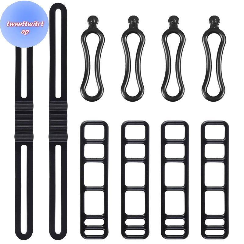 DOUSUN 10 ชิ้น/เซ็ตจักรยานซิลิโคน Mount Bands สายรัดสําหรับไฟหน้าไฟท้าย Fixing Universal จักรยานอุปกรณ์เสริม TH