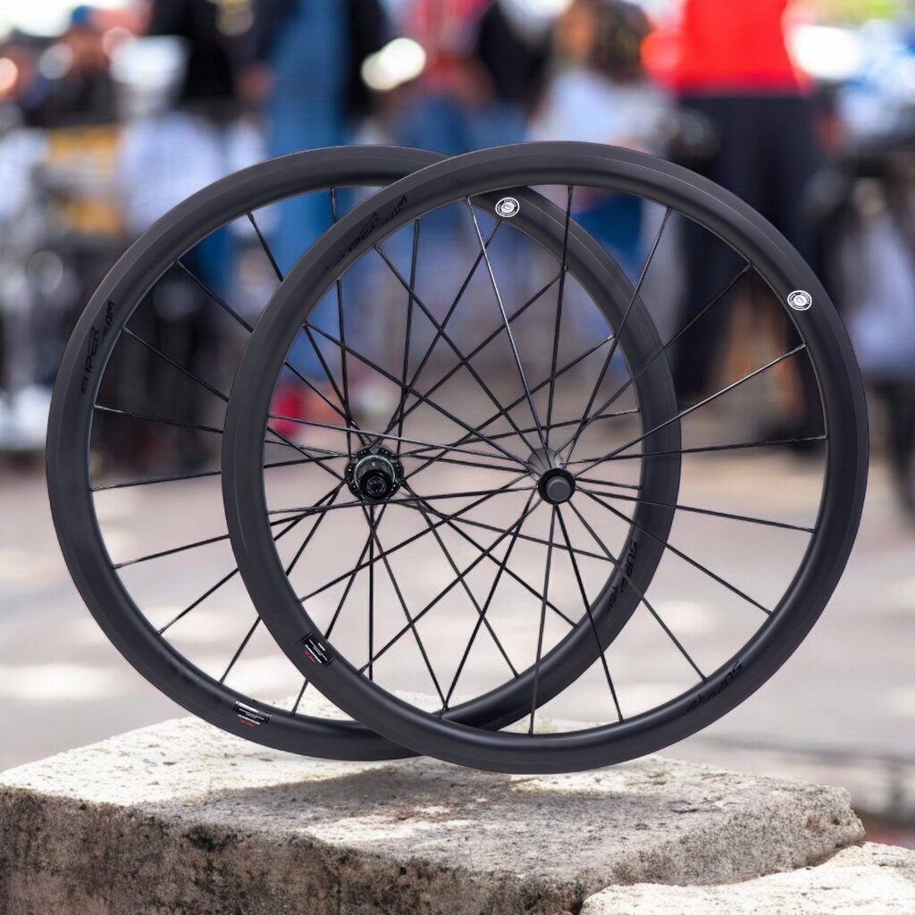 Superteam 38mm Matte Carbon Wheelset 700C ขอบงัด 25 mm ดุม Superteam QR โม่ Shimano