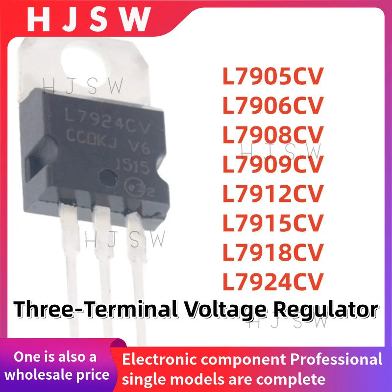 5PCS L7908CV L7906CV L7912CV L7909CV L7905CV L7915CV L7924CV TO-220 L7908 L7912 L7915 L7918