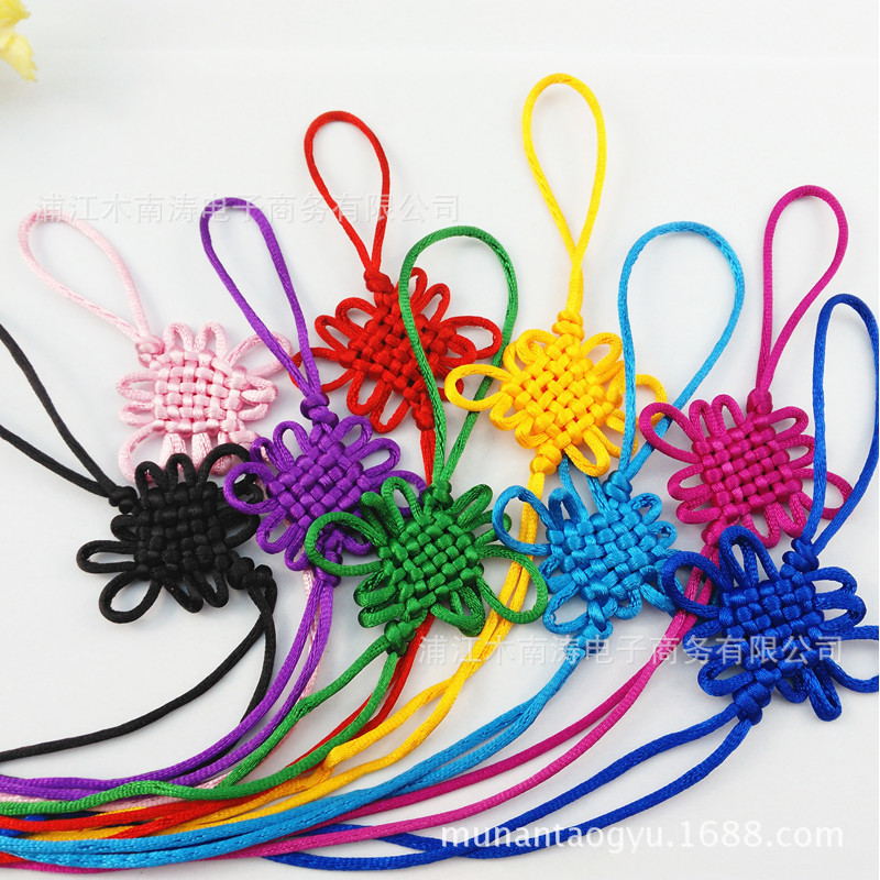 เทป Lun 6 แผ่นสีทึบจีน Knot diy ทอมือจี้อุปกรณ์เสริมวัสดุจีน Knot พู่ซัพพลาย VLIW