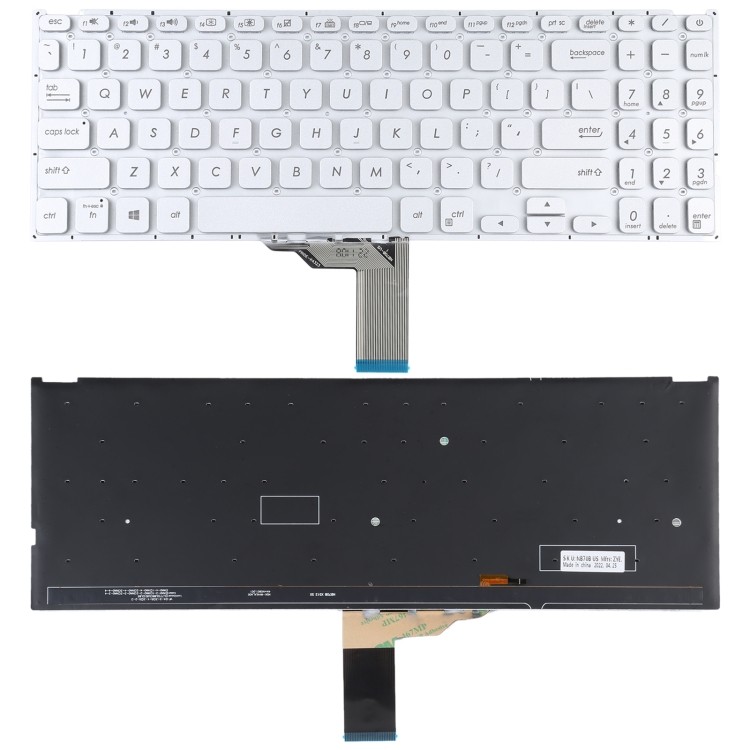 พร้อมส่ง สําหรับ Asus Vivobook X512 X512D X512DA X512F X512FA X512U คีย์บอร์ดเวอร์ชั่น US พร้อมไฟแบ็