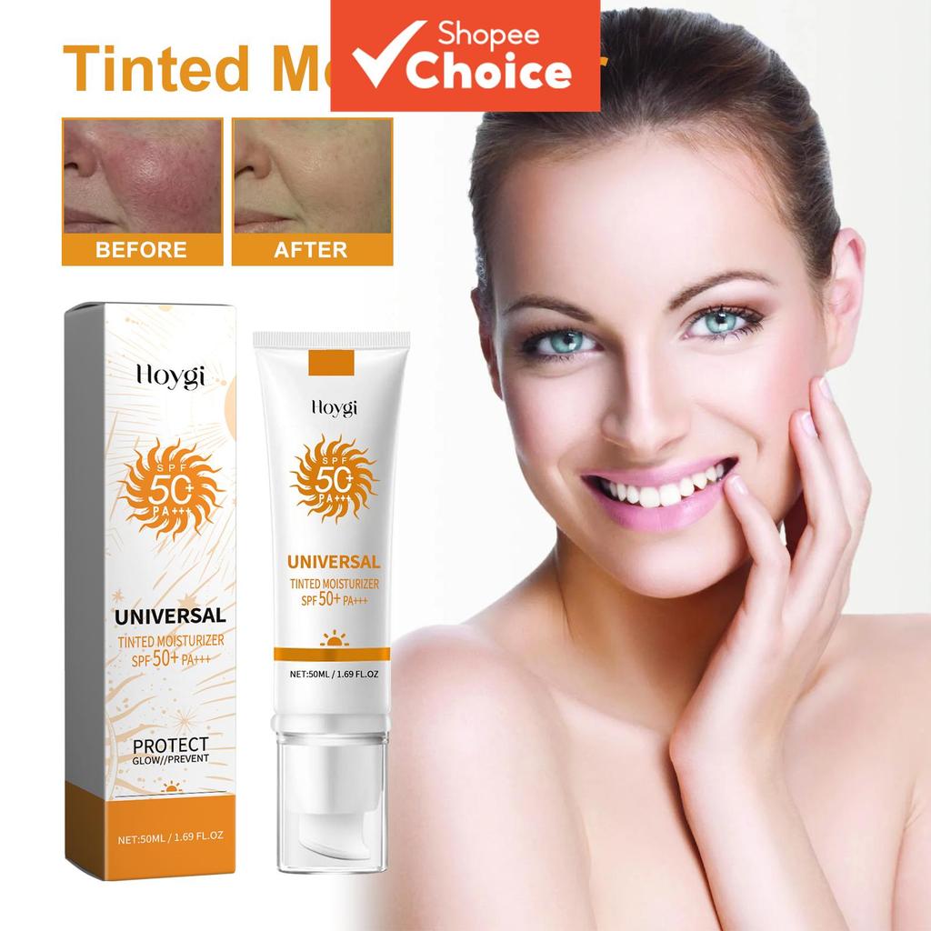 ครีมกันแดดกันเหงื่อ SPF50+ 50มล. กันน้ํา สูตรเพิ่มความกระจ่างใสและชุ่มชื้น ปกป้องรังสียูวี สําหรับผิวหน้าและผิวกาย