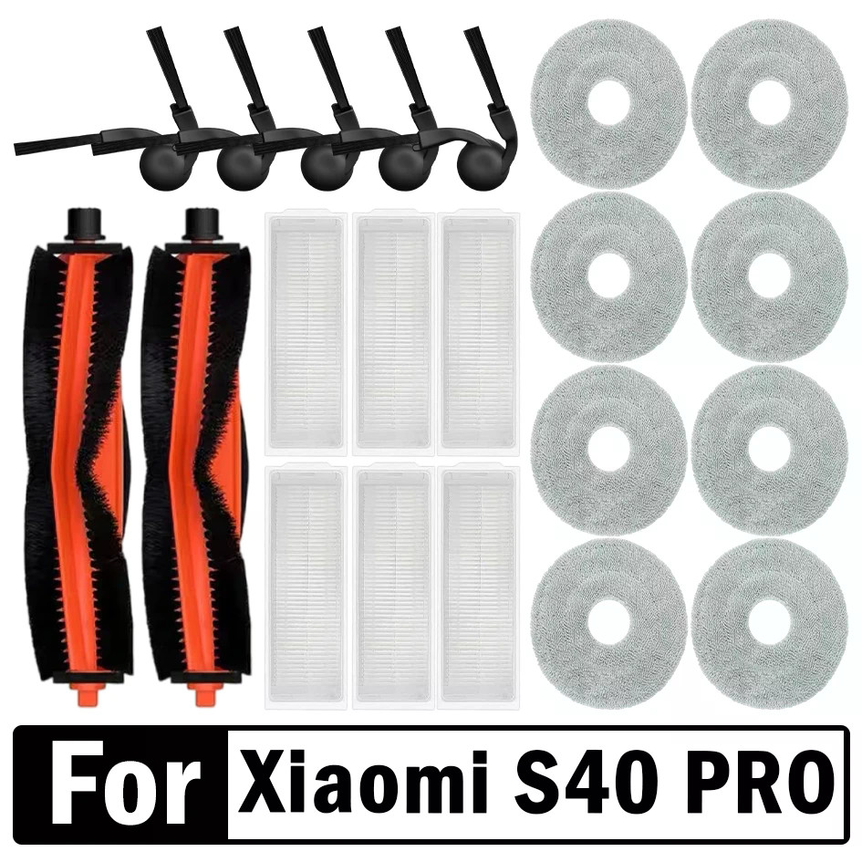 สําหรับ Xiaomi S40 PRO / OV71GL หุ่นยนต์สูญญากาศอะไหล่หลักแปรงด้านข้าง HEPA Filter Mop ผ้าอุปกรณ์เสริม