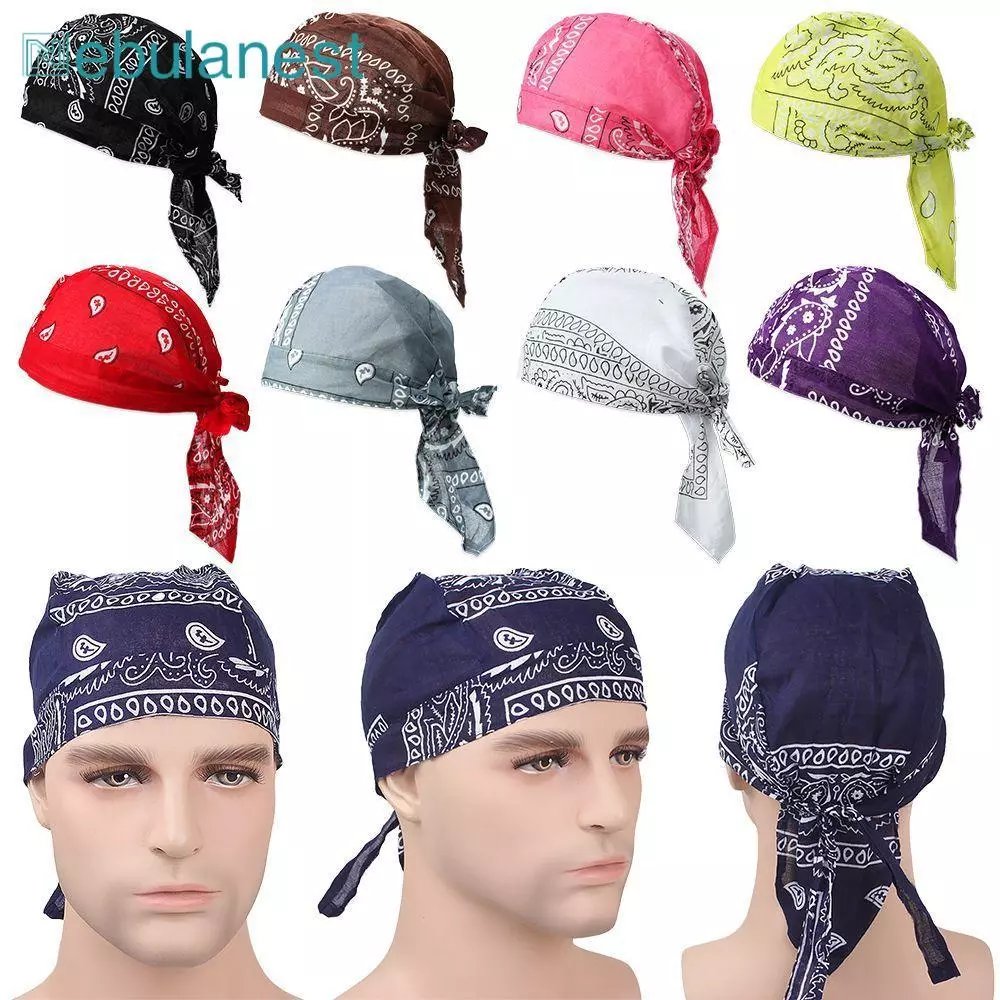 NEBULANEST หมวกโจรสลัดกีฬากลางแจ้งมะเร็ง Chemo หมวกผ้าฝ้าย Elastic Headscarf Bandana