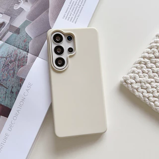 เคสซิลิโคนเหลวระดับพรีเมียมสําหรับ Samsung S26 S25 S24 Ultra Plus เคสป้องกันกันกระแทกลายนิ้วมือ