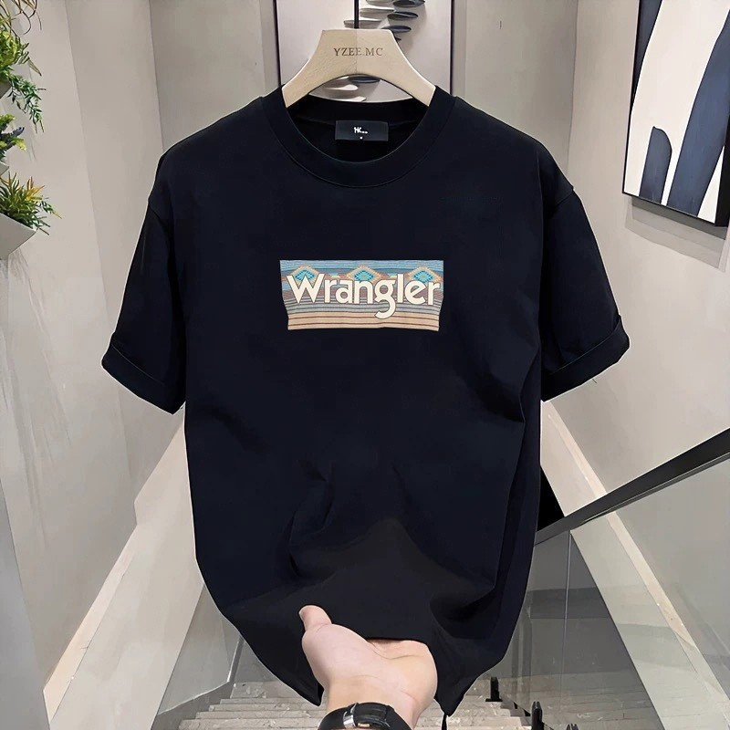 เสื้อยืดลาย Wangler Block เงิน สำหรับผู้ชายและผู้หญิง