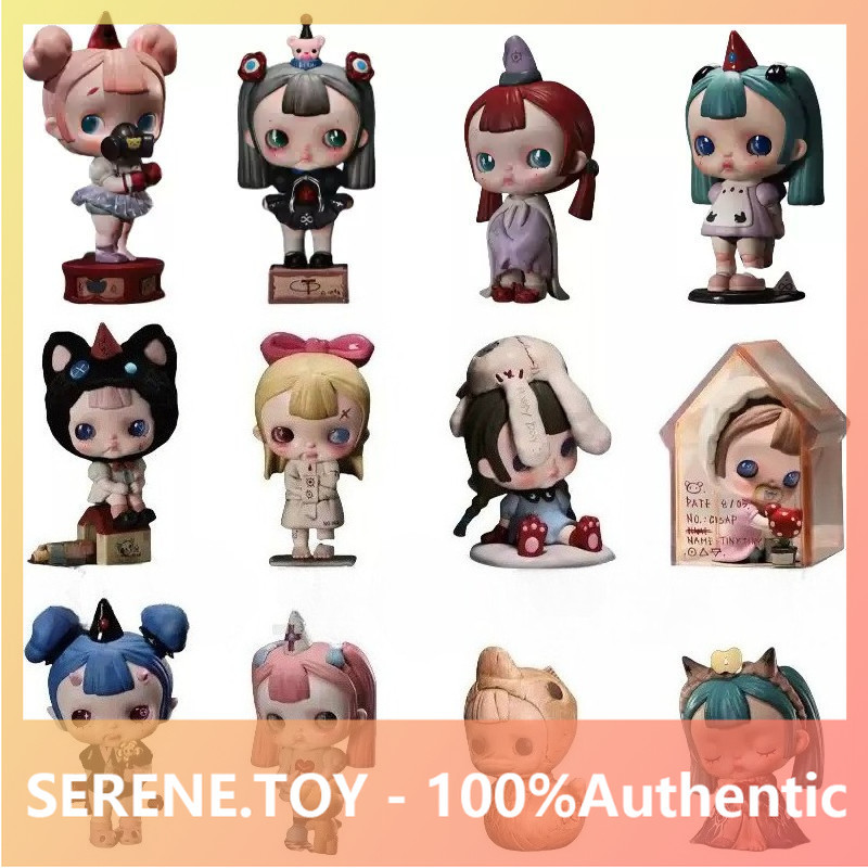 POPMART TINYTINY Opening White Series Mystery Box ของเล่นตกแต่งของขวัญ