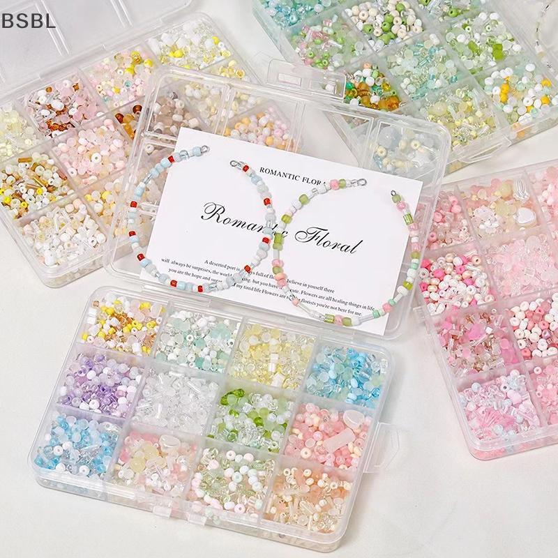 BSBL 12/24 กริด ลูกปัดหลากหลายสี สำหรับทำสร้อยข้อมือและสร้อยคอ พร้อมวัสดุเพื่อการทำเอง.BL