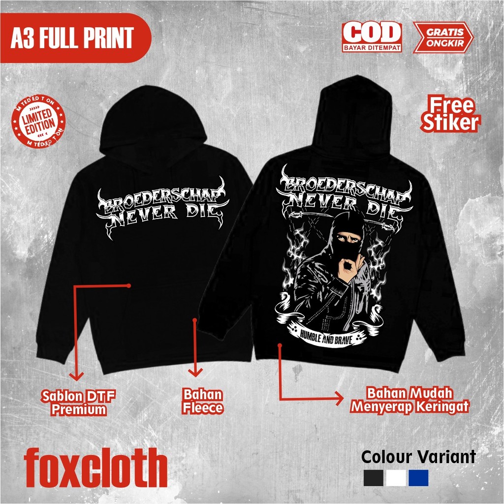 HOODIE PSHW BROERSCHAMP NEVER DIE HUMBLE AND BRAVE LATEST PSHW JACKET - SH WINONGO JACKET - SIMPLE P