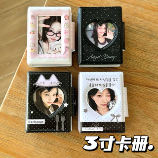 Ns ns สไตล์ Bowknot Cat เค้กพุดดิ้ง Yigongge การ์ดหนังสือ Snap ปุ่ม 10 ซม. อัลบั้มรูปโพลารอยด์ Aidou การ์ดขนาดเล็กสมุดเก็บ