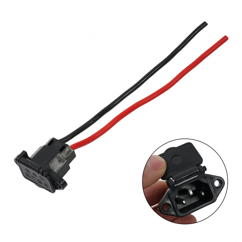 Ebike Car Plug Charger Socket Cable Wire Connector for Electric Scooter Vehicles