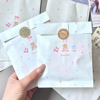 ถุงกระดาษ ถุงกระดาษของขวัญ ลาย เชอร์รี่แบร์ 🍒🧸 ขนาด17*12cm ราคา10ชิ้น