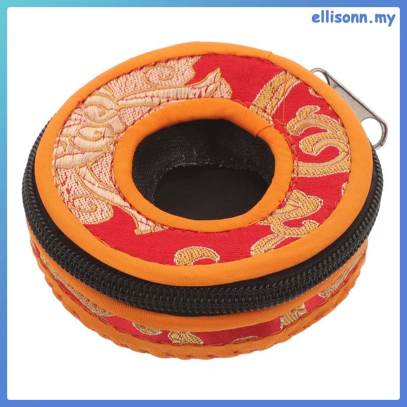 Finger Cymbals Bag Handheld Bell Bag Zipper Finger Cymbal Pouch Finger Cymbal Bell Bag ellisonn