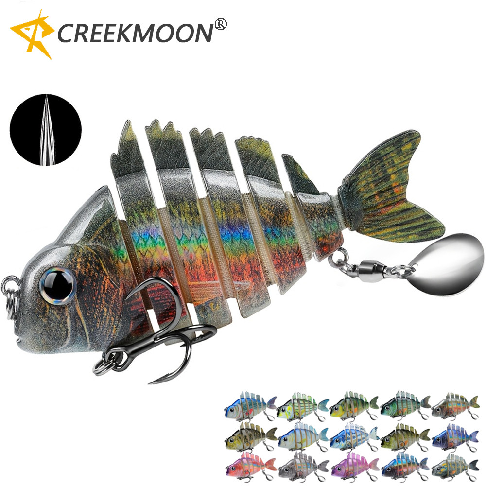 7 ชิ้นขนาดใหญ่ 3.54 นิ้ว/24g Multi-ส่วน Jointed Swimbaits เหยื่อ Hard Crankbait เหยื่อตกปลาหมุนหัวเล