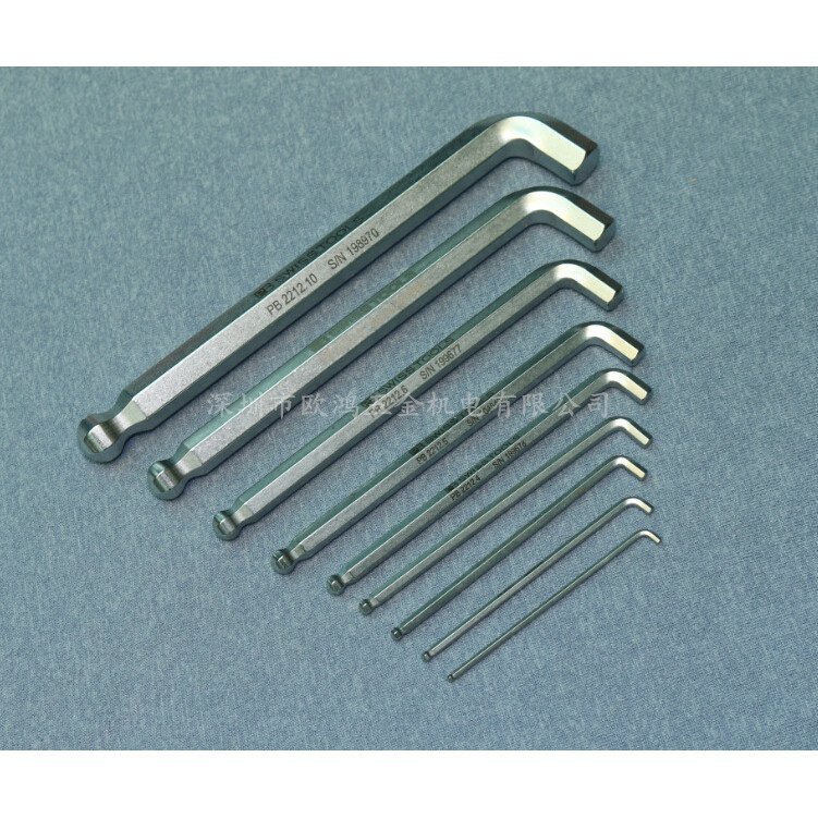 หมุดสั้น 8MM Swiss 1.5 Series Allen 2.5 ประแจ 100 6 2212 ข้อศอก PB Head 5 43°   H3FH