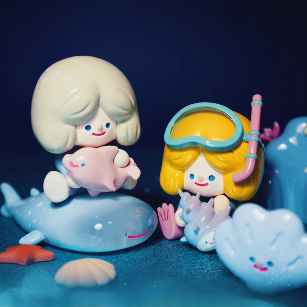 ของแท้ f.un rico Ocean Series Blind Box ทั้งชุดซ่อนตุ๊กตา Cut Trend Play ของขวัญเซอร์ไพรส์ของเล่นแฟชั่น
