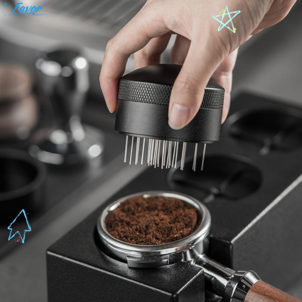 FAVOR Espresso เข็มจําหน่าย, 51/58 มม.21 เข็มกาแฟ Espresso Stirrer, Universal Portafilter พร้อมฐาน W