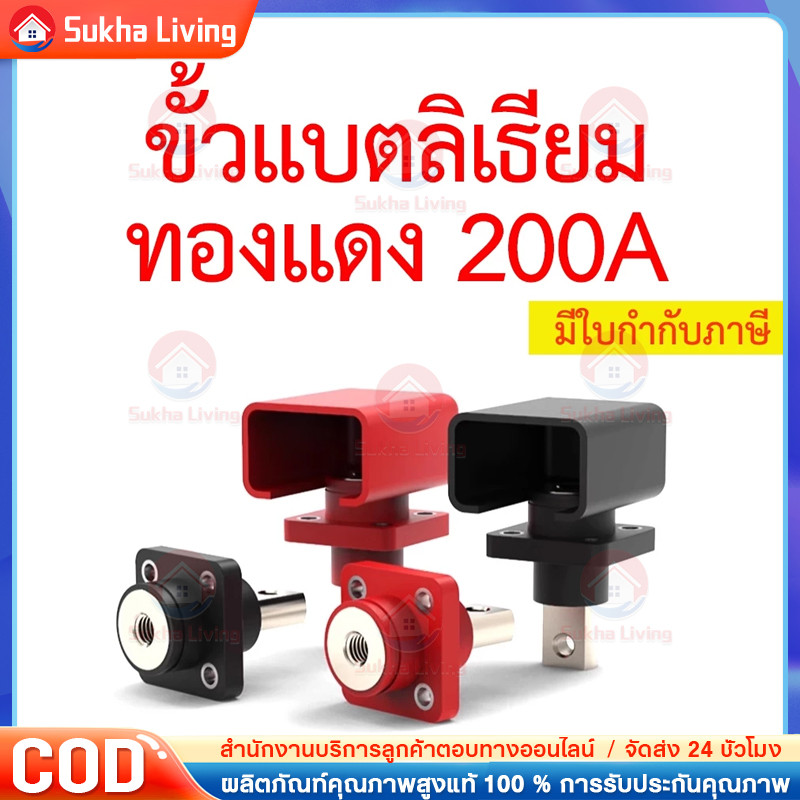 ขั้วแบตลิเธียม 100A 200A high current Terminal สำหรับต่อเข้ากล่อง Wall Energy Storage Connector Term