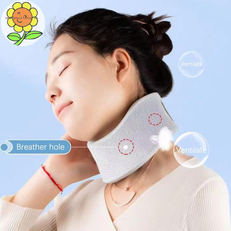 SUNSHOP 1 แพ็คคอสนับสนุนปรับคอปากมดลูกฟองน้ําคอ Protector สําหรับ Sleep Relief คอปวด Breathable คอสน