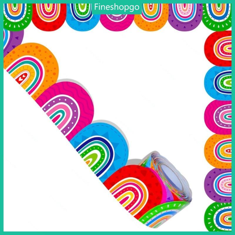 Fine 10m สีสัน Bulletin Board Border น่ารัก Bulletin Border Trim ห้องเรียนขอบ Noice Board Border สําหรับ Whiteboar